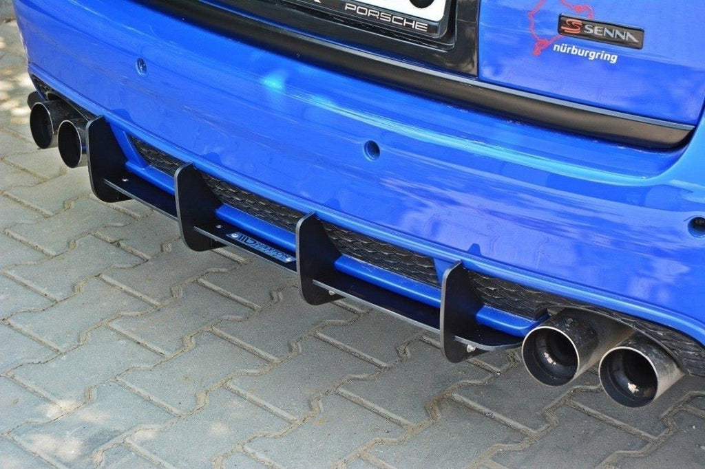 Maxton Design Diffusor Heck Ansatz passend für Heckschürze passend für AUDI RS6 C5 AVANT