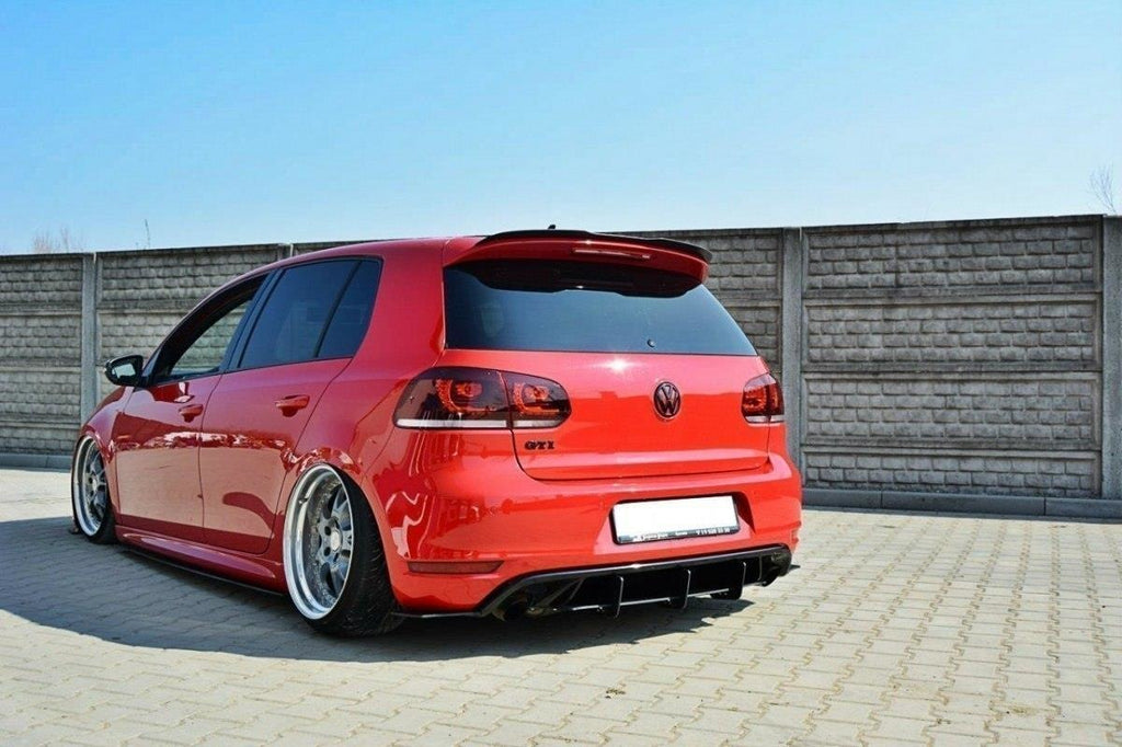 Maxton Design Diffusor Heck Ansatz passend für Heckschürze & Flaps passend für VW GOLF 6 GTI / 35TH