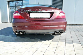 Maxton Design Diffusor Heck Ansatz passend für Mercedes CLS C219 55AMG schwarz Hochglanz