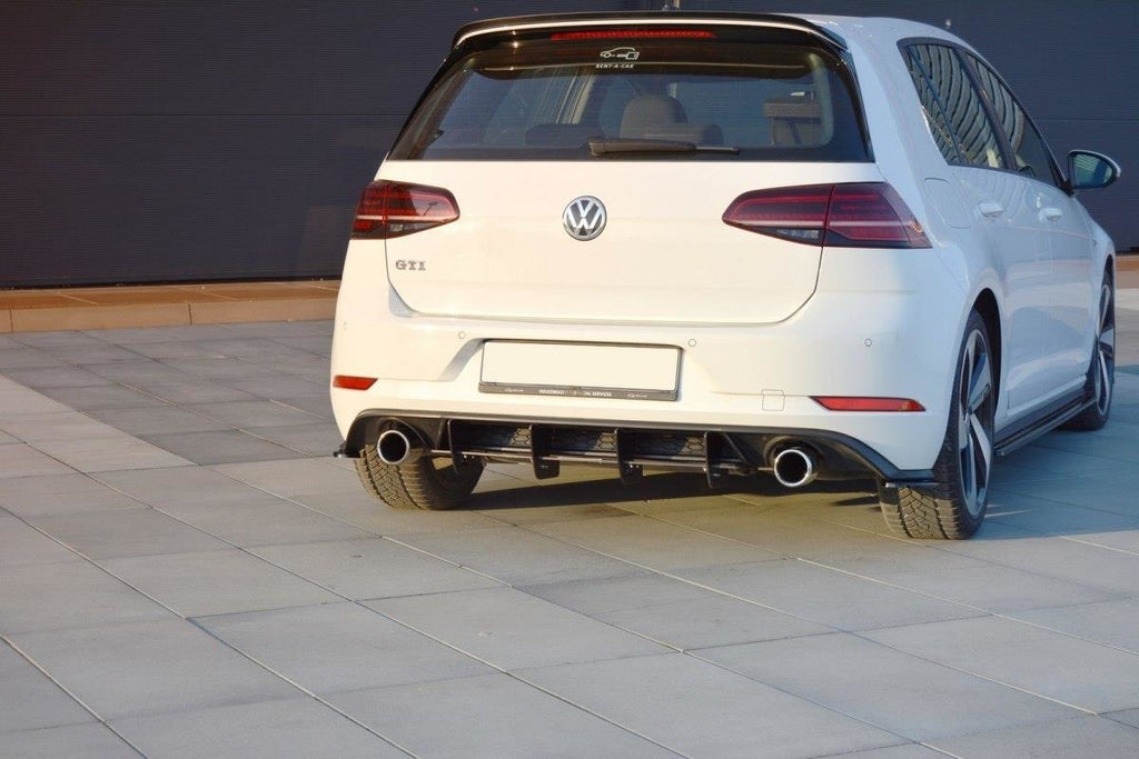 Maxton Design Diffusor Heck Ansatz passend für passend für Heckschürze VW GOLF 7 GTI FL