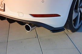 Maxton Design Heck Ansatz Flaps Diffusor passend für VW GOLF 7 GTI FACELIFT schwarz Hochglanz