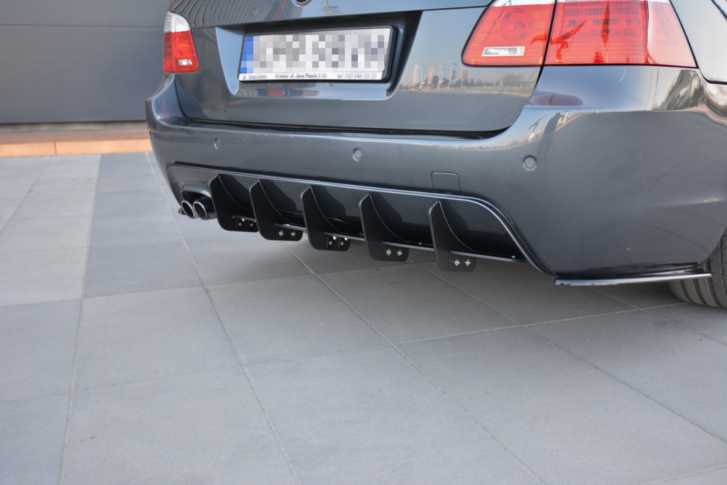 Maxton Design Diffusor Heck Ansatz passend für Heckschürze passend für BMW 5er E61 (TOURING) WAGON M Paket