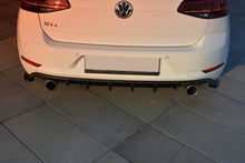 Laden Sie das Bild in den Galerie-Viewer, Maxton Design Diffusor Heck Ansatz passend für VW GOLF 7 GTI FACELIFT schwarz Hochglanz