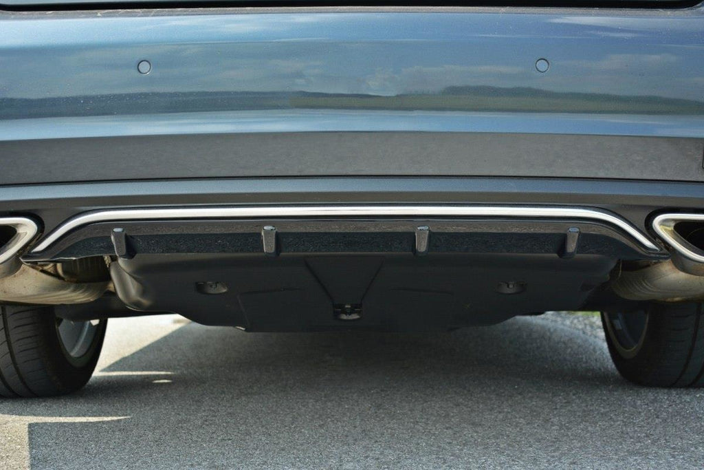 Maxton Design Diffusor Heck Ansatz passend für Mercedes E W212 schwarz Hochglanz