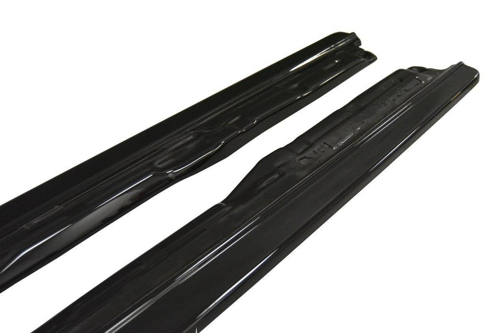 Maxton Design Seitenschweller Ansatz passend für Audi S4 / A4 S-Line B9 schwarz Hochglanz