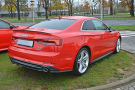 Maxton Design Mittlerer Diffusor Heck Ansatz passend für Audi A5 F5 S-Line DTM LOOK schwarz Hochglanz