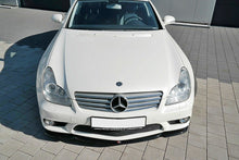 Laden Sie das Bild in den Galerie-Viewer, Maxton Design Front Ansatz passend für V.1 Mercedes CLS C219 55AMG schwarz Hochglanz