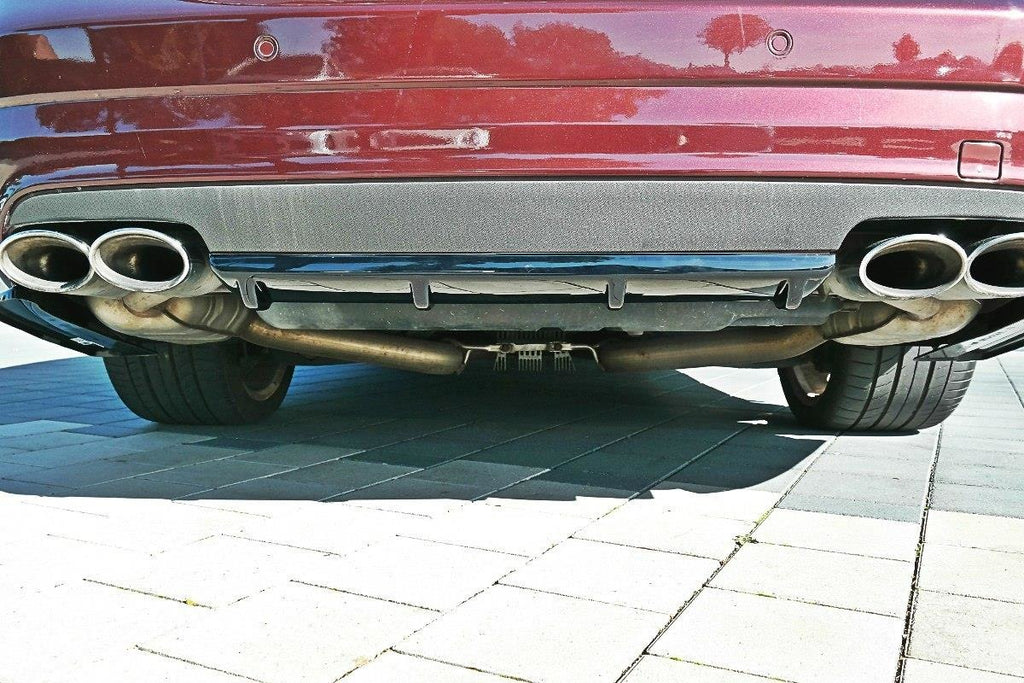 Maxton Design Diffusor Heck Ansatz passend für Mercedes CLS C219 55AMG schwarz Hochglanz