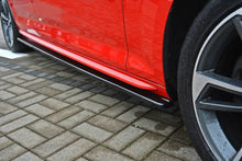 Laden Sie das Bild in den Galerie-Viewer, Maxton Design Seitenschweller Ansatz passend für Audi S4 / A4 S-Line B9 schwarz Hochglanz