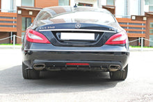 Laden Sie das Bild in den Galerie-Viewer, Maxton Design Diffusor Heck Ansatz passend für Mercedes CLS C218 schwarz Hochglanz