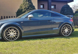 Maxton Design Seitenschweller Ansatz passend für Audi TT S / TT S-Line 8J  schwarz Hochglanz