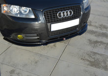 Laden Sie das Bild in den Galerie-Viewer, Maxton Design Front Ansatz passend für Audi A3 S-Line 8P schwarz Hochglanz