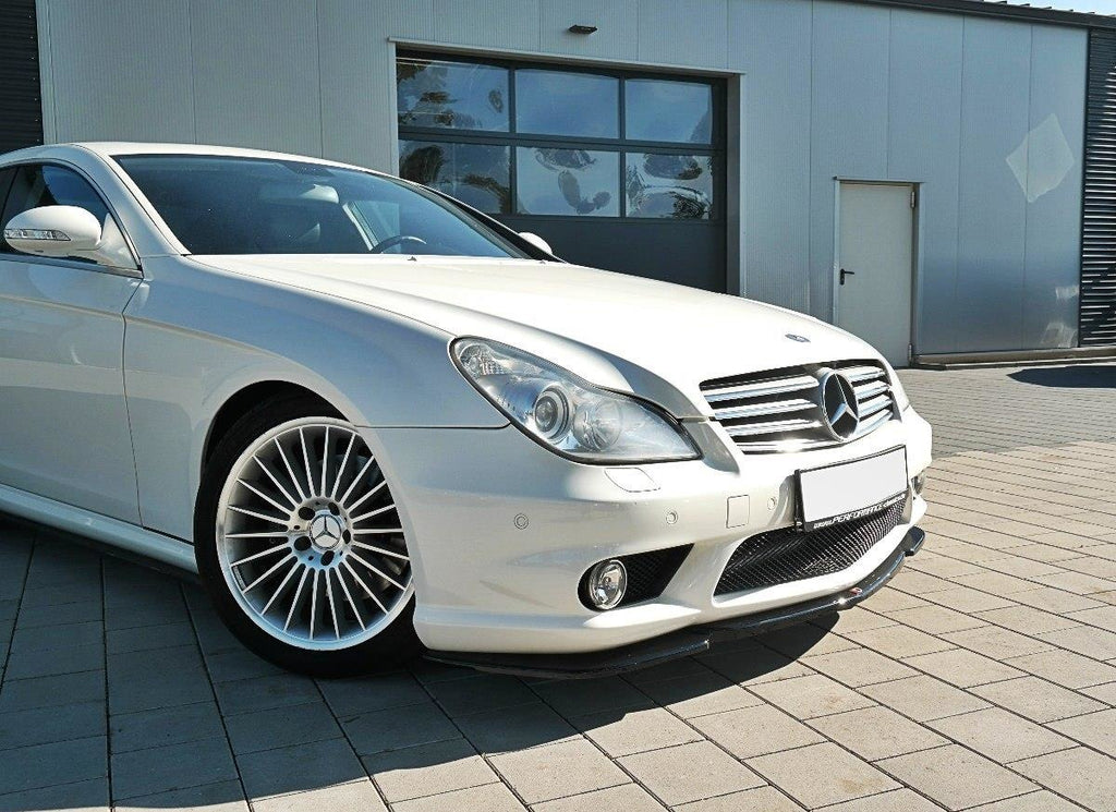 Maxton Design Front Ansatz passend für V.1 Mercedes CLS C219 55AMG schwarz Hochglanz