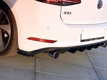 Laden Sie das Bild in den Galerie-Viewer, Maxton Design Heck Ansatz Flaps Diffusor passend für VW GOLF 7 GTI FACELIFT schwarz Hochglanz