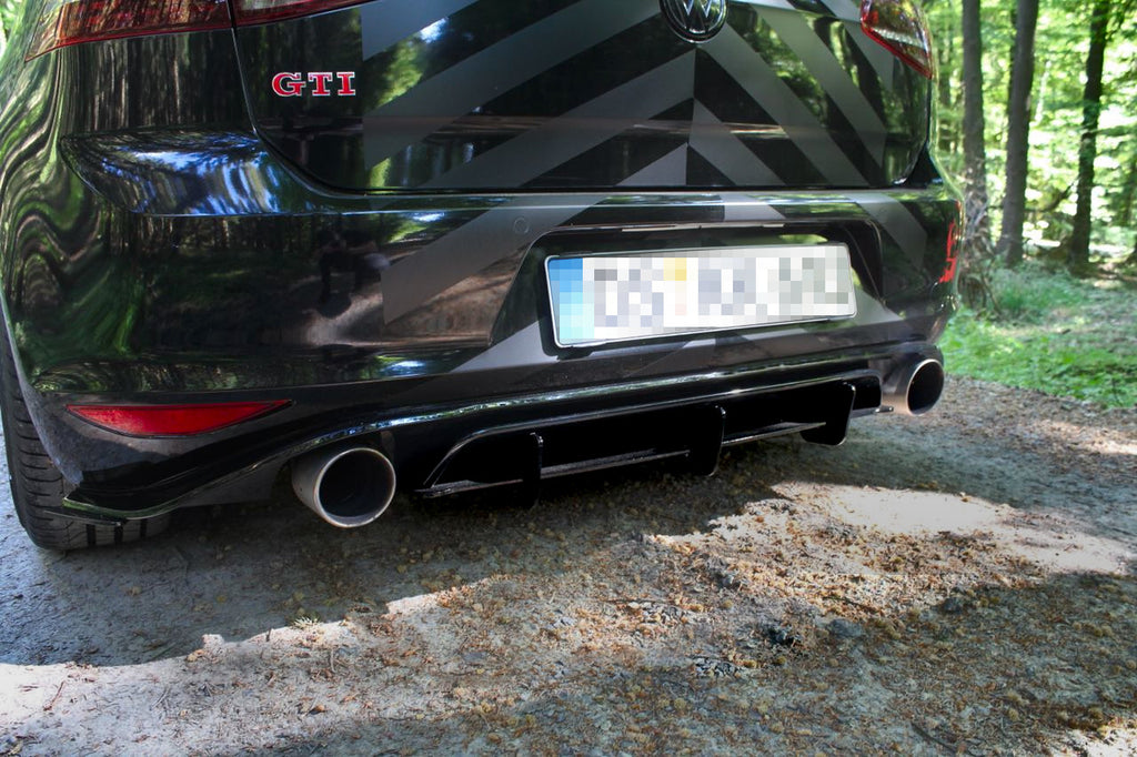 Maxton Design Diffusor Heck Ansatz passend für Heckschürze passend für VW GOLF 7 GTI CLUBSPORT