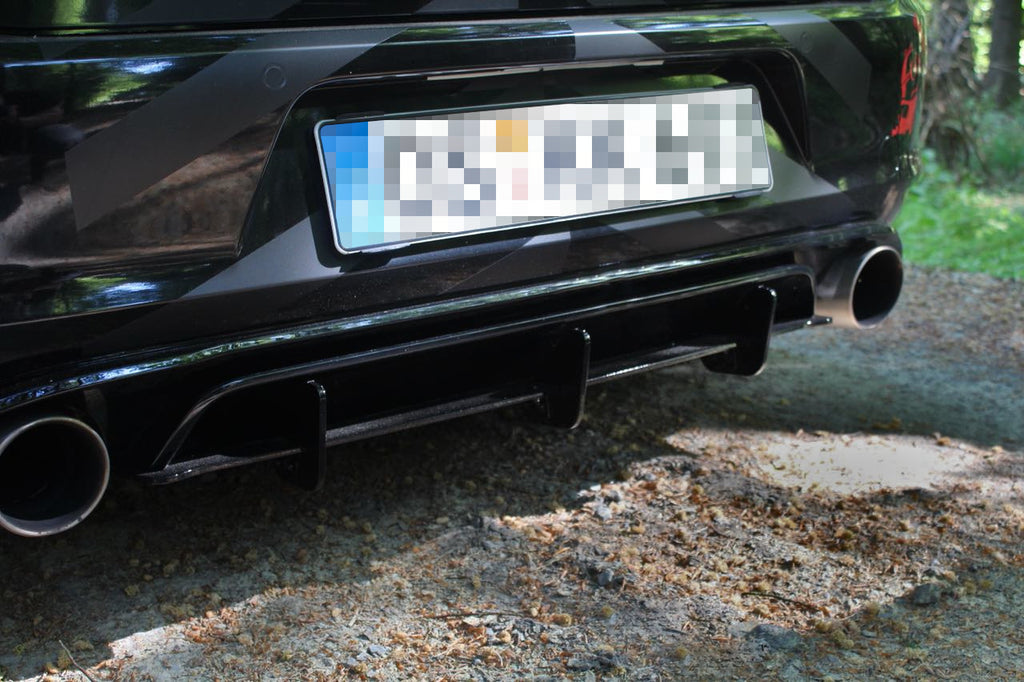 Maxton Design Diffusor Heck Ansatz passend für Heckschürze passend für VW GOLF 7 GTI CLUBSPORT