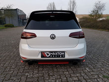 Laden Sie das Bild in den Galerie-Viewer, Maxton Design Mittlerer Diffusor Heck Ansatz passend für VW GOLF Mk7 GTI CLUBSPORT schwarz Hochglanz