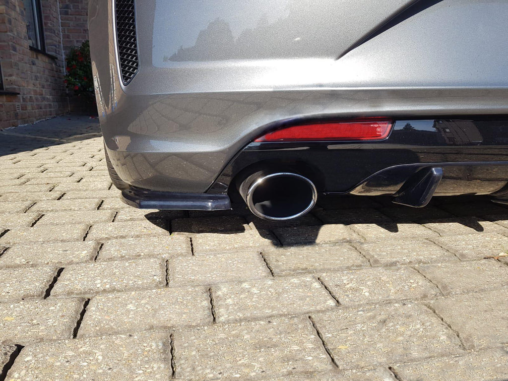 Maxton Design Heck Ansatz Flaps Diffusor passend für VOLKSWAGEN SCIROCCO MK.3 R FACELIFT schwarz Hochglanz