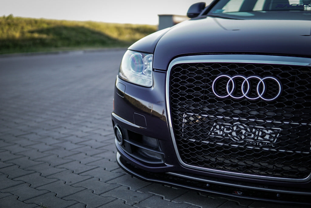 Maxton Design Front Ansatz passend für Audi A6 S-Line C6 FL  schwarz Hochglanz