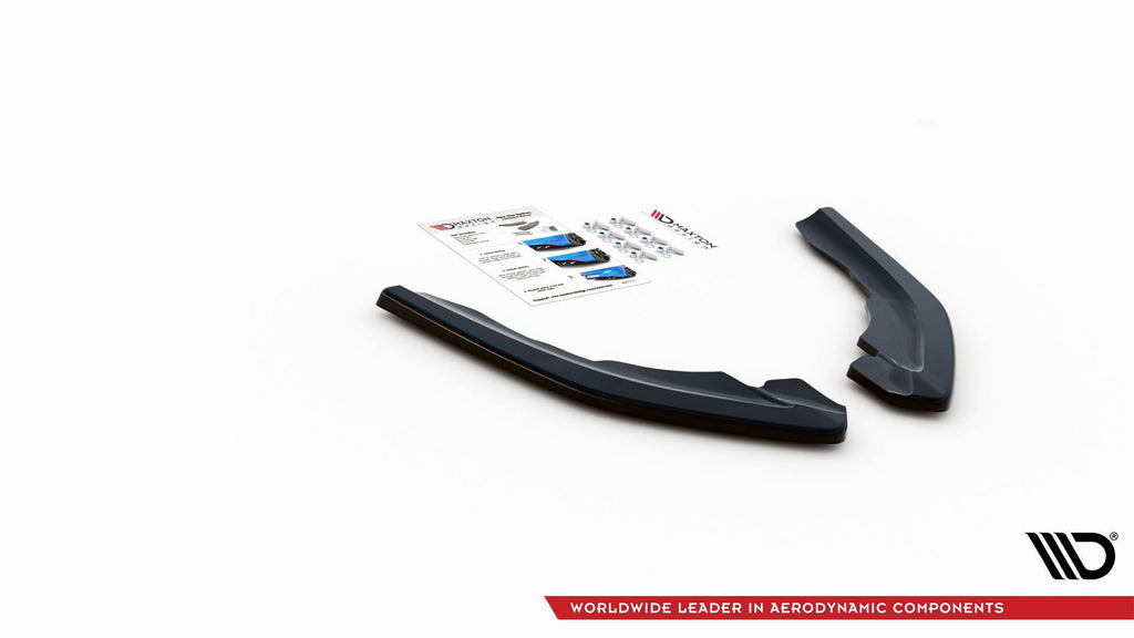 Maxton Design Heck Ansatz Flaps Diffusor V.2 für BMW M2 F87 schwarz Hochglanz