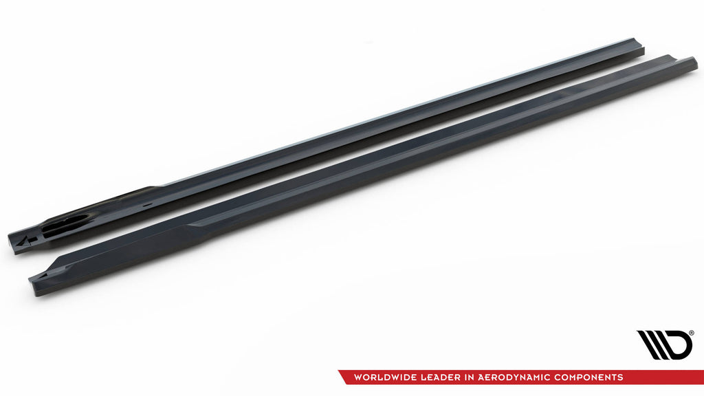Maxton Design Seitenschweller Ansatz für BMW 7 M-Paket / M760e G70 schwarz Hochglanz