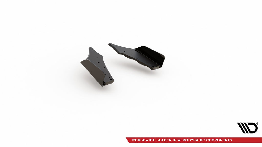 Maxton Design Robuster Racing Heck Ansatz Flaps Diffusor passend für + Flaps passend für Ford Focus ST Mk4 schwarz Hochglanz