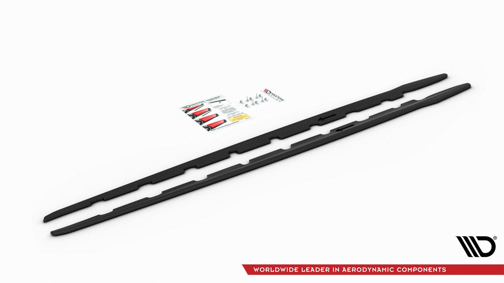 Maxton Design Seitenschweller Ansatz passend für V.2 BMW 1er F40 M-Paket/ M135i  schwarz Hochglanz