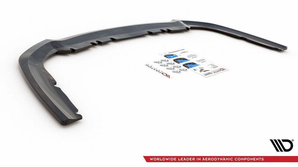 Maxton Design Mittlerer Diffusor Heck Ansatz passend für Ford Mondeo Kombi Platinium Mk5 Facelift schwarz Hochglanz