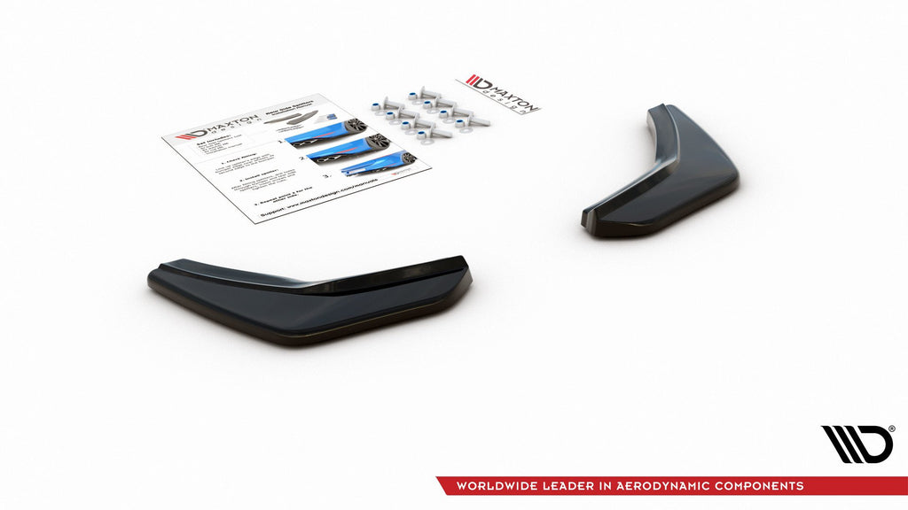 Maxton Design Heck Ansatz Flaps Diffusor passend für V.2 VW Golf 7 GTI  schwarz Hochglanz