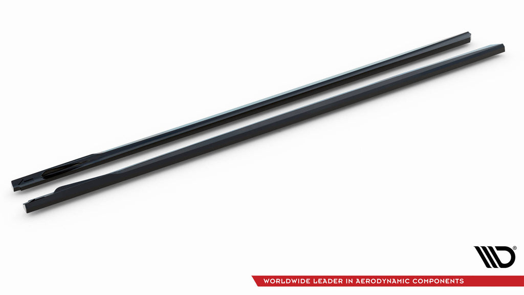 Maxton Design Seitenschweller Ansatz für BMW 3er M340i / M-Paket G20 / G20 Facelift schwarz Hochglanz