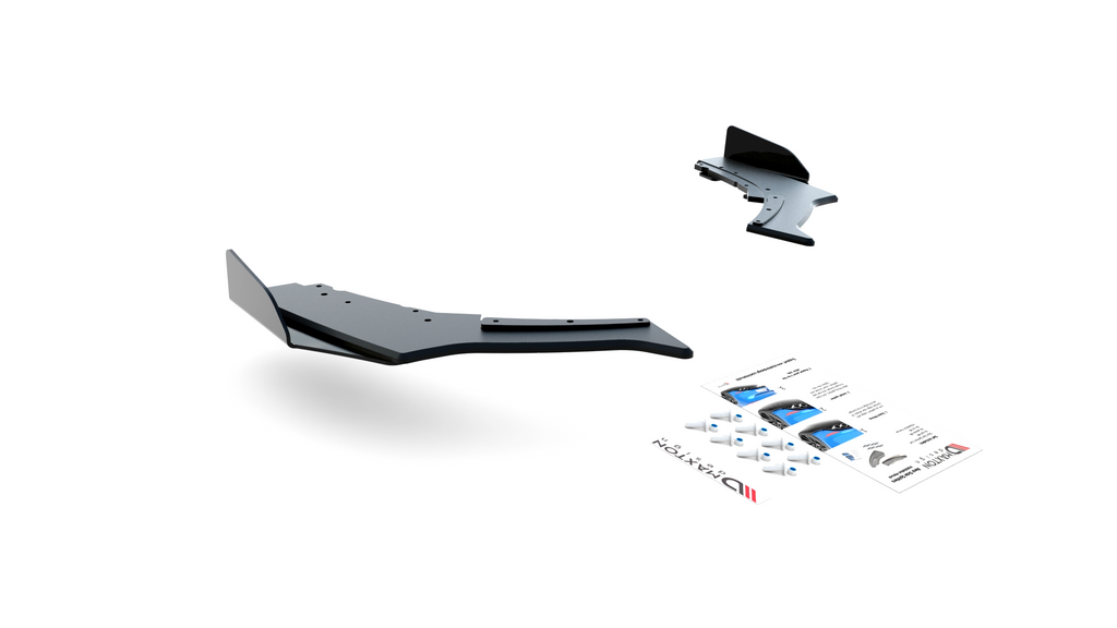 Maxton Design Robuste Racing Heck Ansatz Flaps Diffusor V.3 +Flaps für BMW 1er M140i  schwarz Hochglanz
