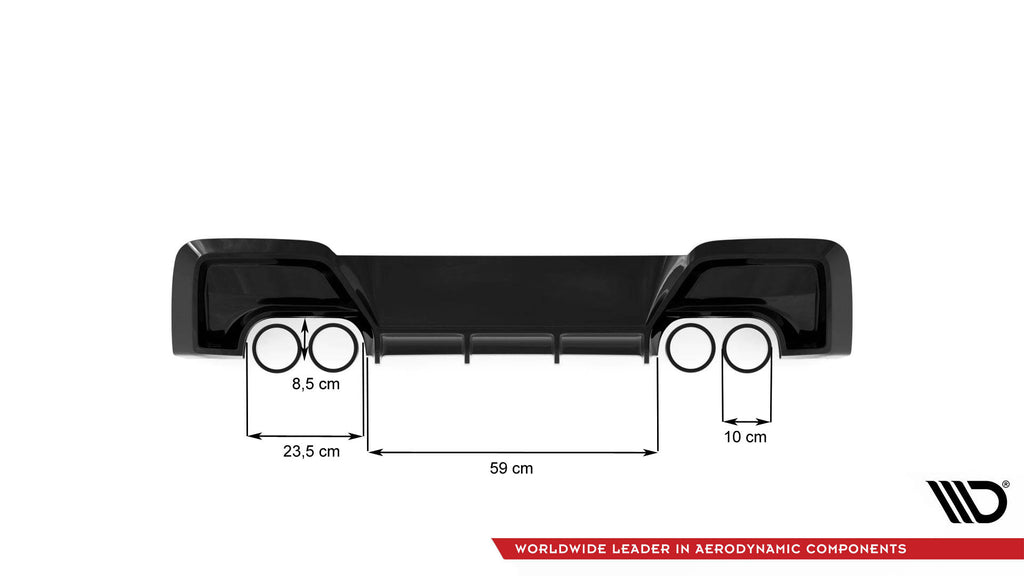 Maxton Design Diffusor Heck Ansatz V.2 für BMW M135i F20