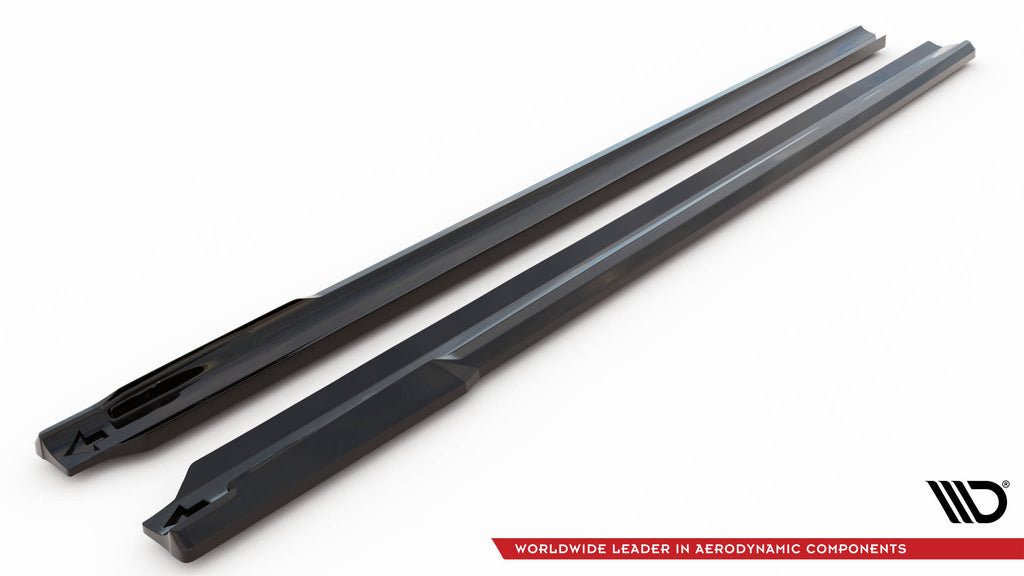 Maxton Design Seitenschweller Ansatz für BMW 7 M-Paket / M760e G70 schwarz Hochglanz