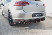 Laden Sie das Bild in den Galerie-Viewer, Maxton Design Robuste Racing Heckschürze passend für V.1 VW Golf 7 GTI