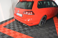 Laden Sie das Bild in den Galerie-Viewer, Maxton Design Heck Ansatz Flaps Diffusor passend für V.1 VW GOLF 7 R VARIANT FACELIFT  schwarz Hochglanz