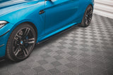 Maxton Design Seitenschweller Ansatz für V.2 für BMW M2 F87 schwarz Hochglanz