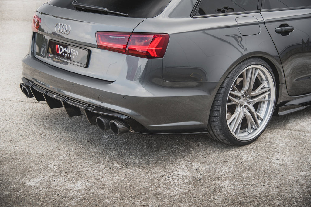 Maxton Design Heck Ansatz Flaps Diffusor passend für Diffusor passend für Audi S6 / A6 S-Line C7 FL