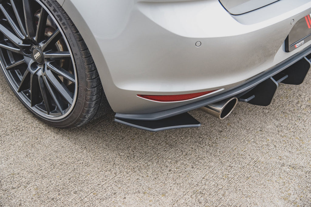 Maxton Design Robuster Racing Heck Ansatz Flaps Diffusor passend für L + R V.2 VW Golf 7 GTI