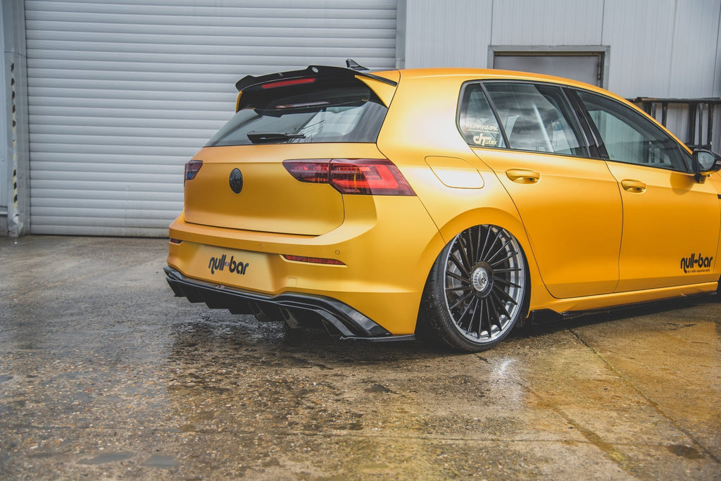 Maxton Design Heck Ansatz Flaps Diffusor passend für VW Golf 8  schwarz Hochglanz