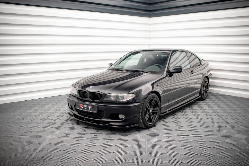 Maxton Design Seitenschweller Ansatz für V.2 für BMW 3er Coupe M-Paket E46 schwarz Hochglanz