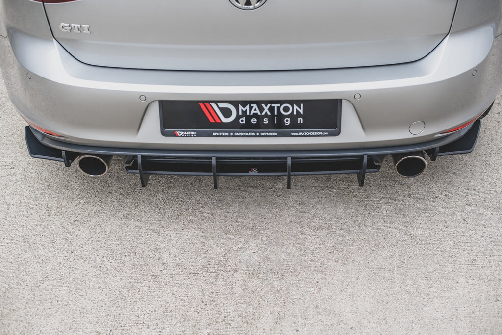 Maxton Design Robuster Racing Heck Ansatz Flaps Diffusor passend für L + R V.1 VW Golf 7 GTI