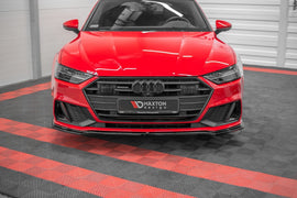 Maxton Design Front Ansatz passend für V.1 Audi A7 C8 S-Line schwarz Hochglanz