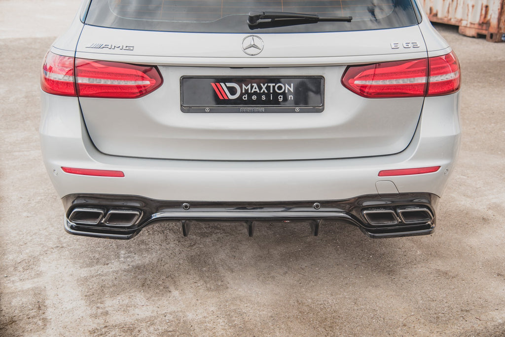 Maxton Design Diffusor Heck Ansatz passend für Mercedes-Benz E63 AMG Kombi S213 schwarz Hochglanz