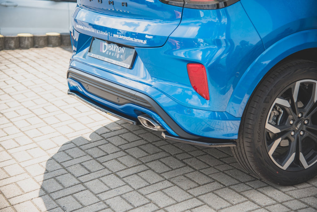 Maxton Design Heck Ansatz Flaps Diffusor passend für passend für Ford Puma ST-Line schwarz Hochglanz