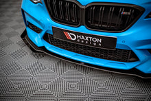 Laden Sie das Bild in den Galerie-Viewer, Maxton Design Street Pro Front Ansatz für +Flaps für V.1 + Flaps BMW M2 Competition F87 schwarz Hochglanz