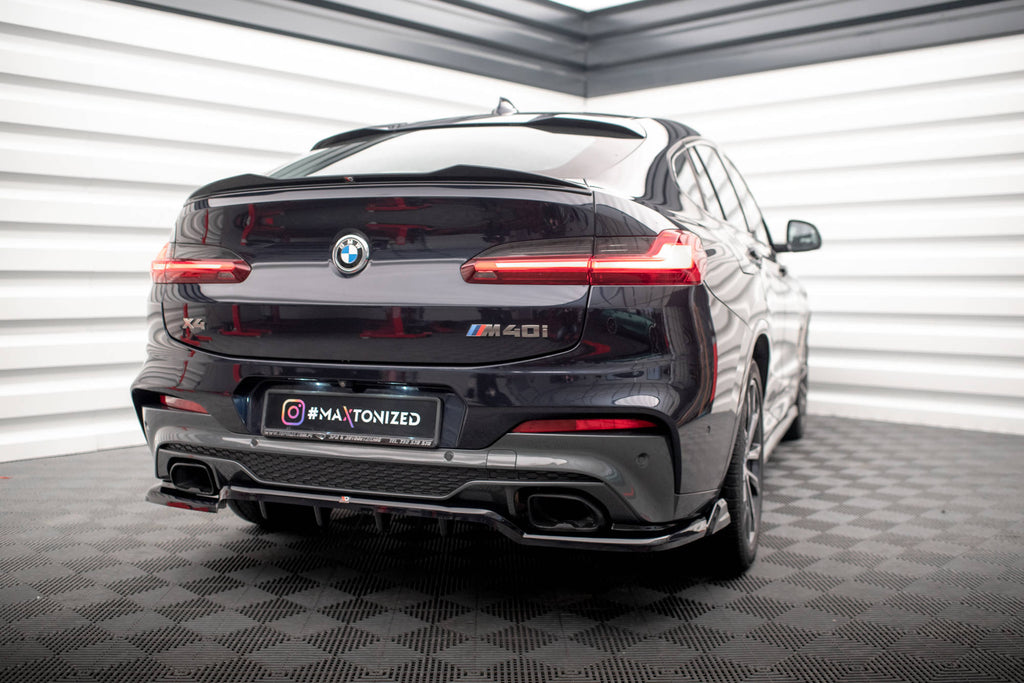 Maxton Design Spoiler CAP für 3D BMW X4 M-Paket G02 schwarz Hochglanz