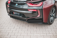 Laden Sie das Bild in den Galerie-Viewer, Maxton Design Mittlerer Diffusor Heck Ansatz passend für BMW i8 schwarz Hochglanz