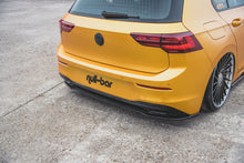 Laden Sie das Bild in den Galerie-Viewer, Maxton Design Mittlerer Diffusor Heck Ansatz passend für VW Golf 8 schwarz Hochglanz