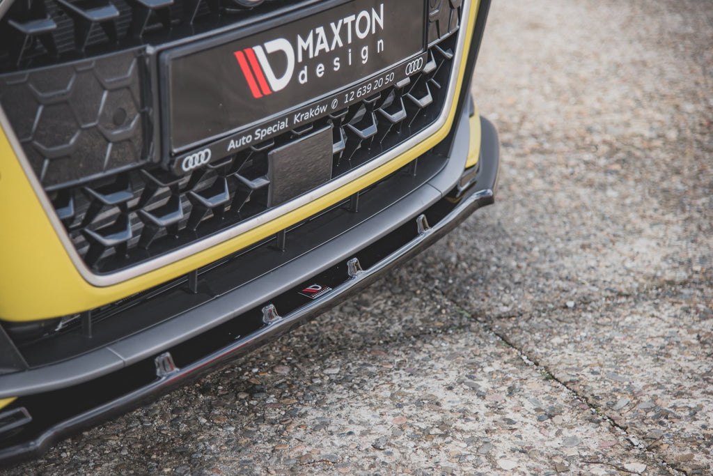 Maxton Design Front Ansatz passend für V.1 Audi A1 S-Line GB schwarz Hochglanz