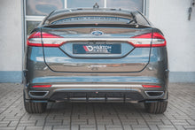 Laden Sie das Bild in den Galerie-Viewer, Maxton Design Diffusor Heck Ansatz passend für Ford Mondeo Vignale Mk5 Facelift schwarz Hochglanz